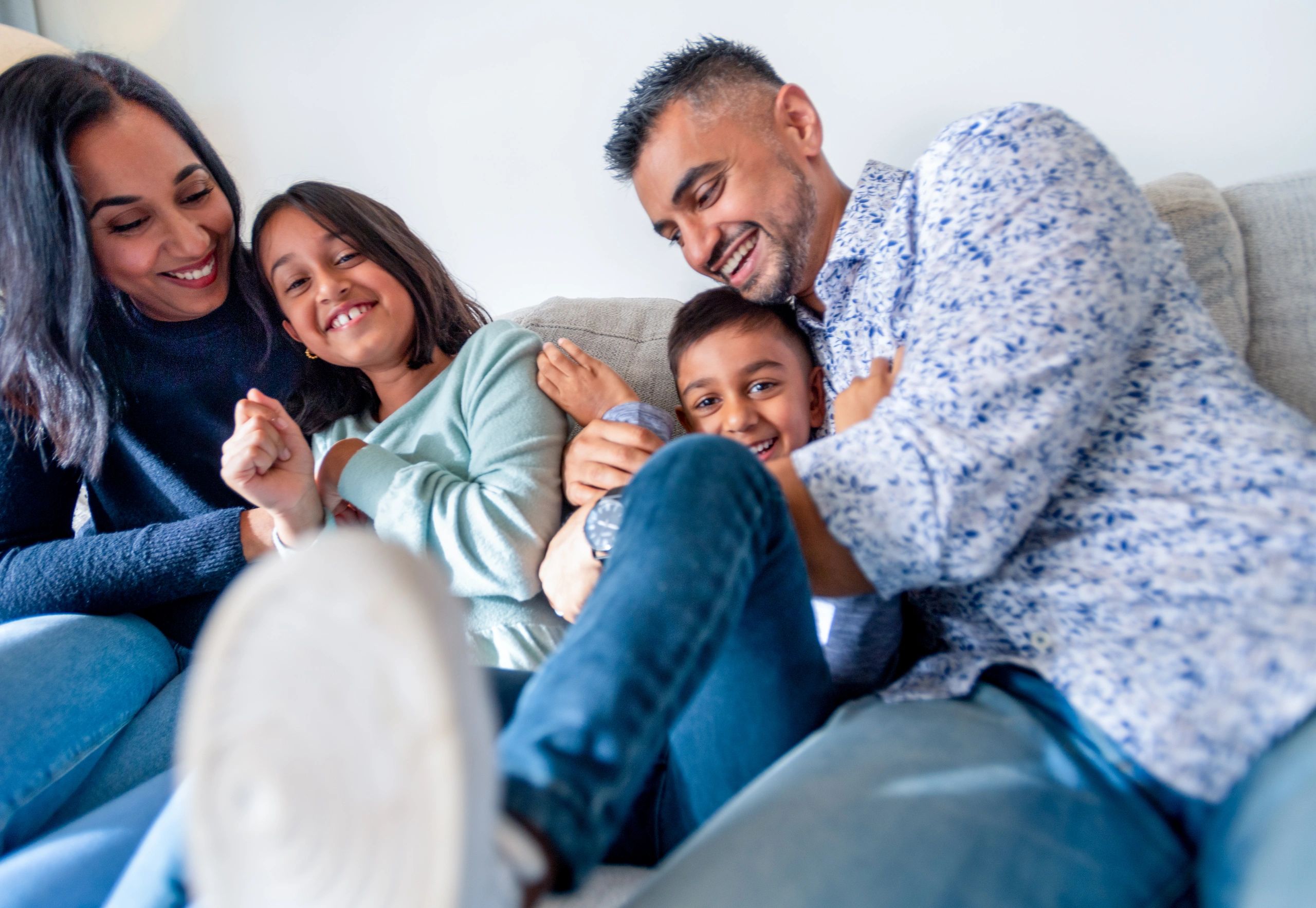 Family at home, representing in-home support