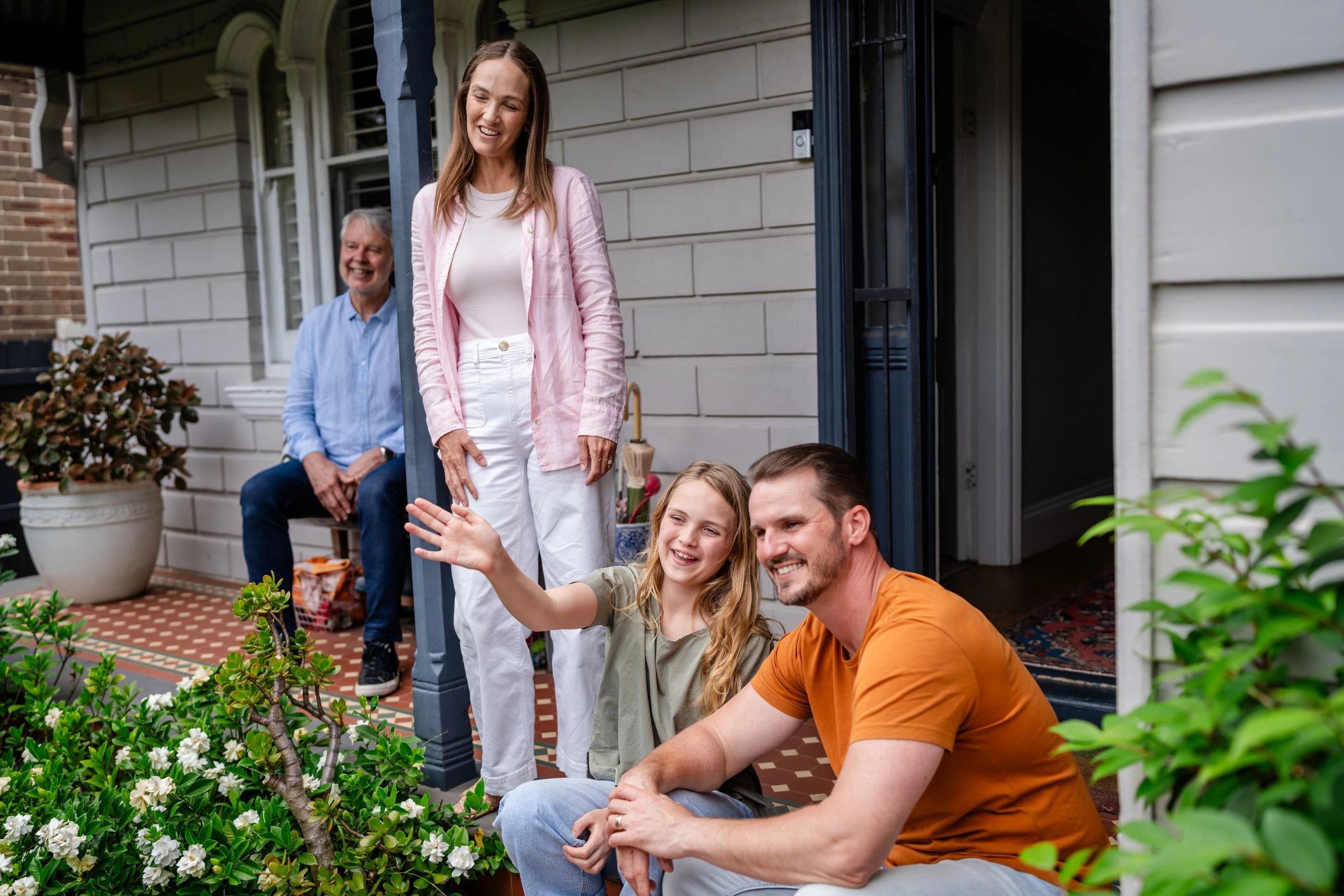 Family together at home, representing connection and support